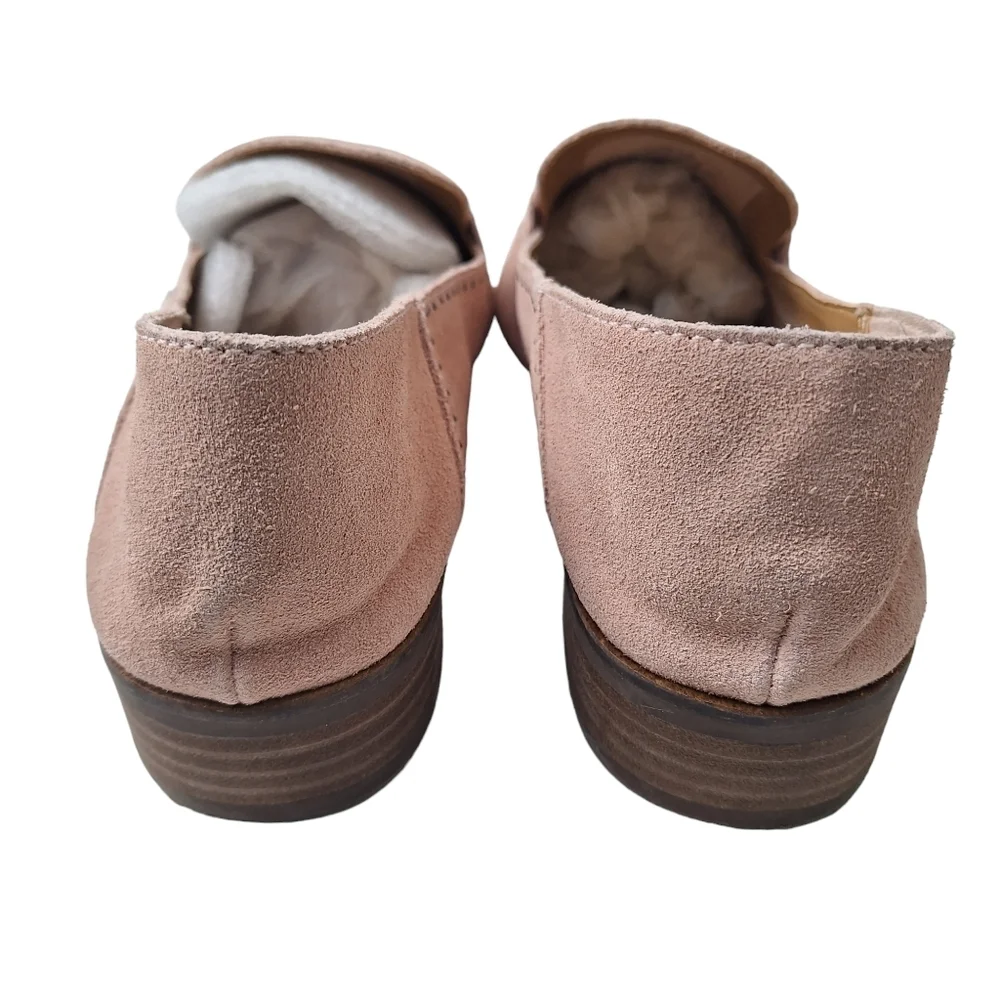 Lucky Brand Sz 10W Crestan Pink Soft Studded Slip-On Suede Loafer Flats Shoes‎